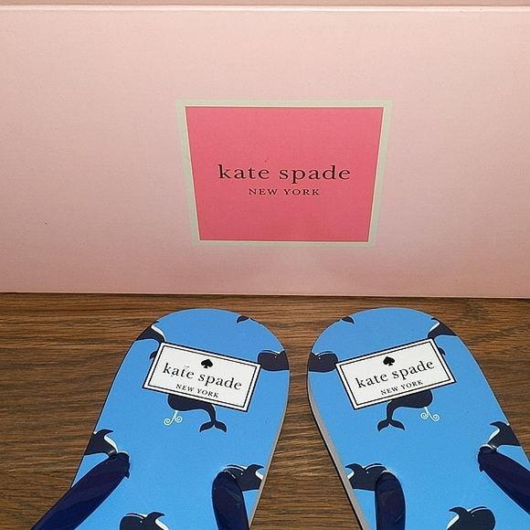 NEW Kate Spade Feldon Flip Flop in Whale Print - Picture 15 of 16